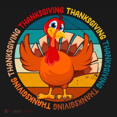 Thanksgiving Turkey Retro Sunset Holiday Tall Hoodie