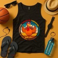 Thanksgiving Turkey Retro Sunset Holiday Tank Top thumb 4
