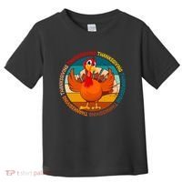 Thanksgiving Turkey Retro Sunset Holiday Toddler T-Shirt thumb 0