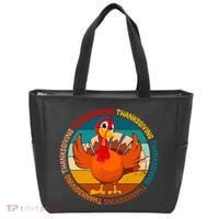 Thanksgiving Turkey Retro Sunset Holiday Tote Bag thumb 0