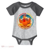 Thanksgiving Turkey Retro Sunset Holiday Infant Baby Jersey Bodysuit thumb 0