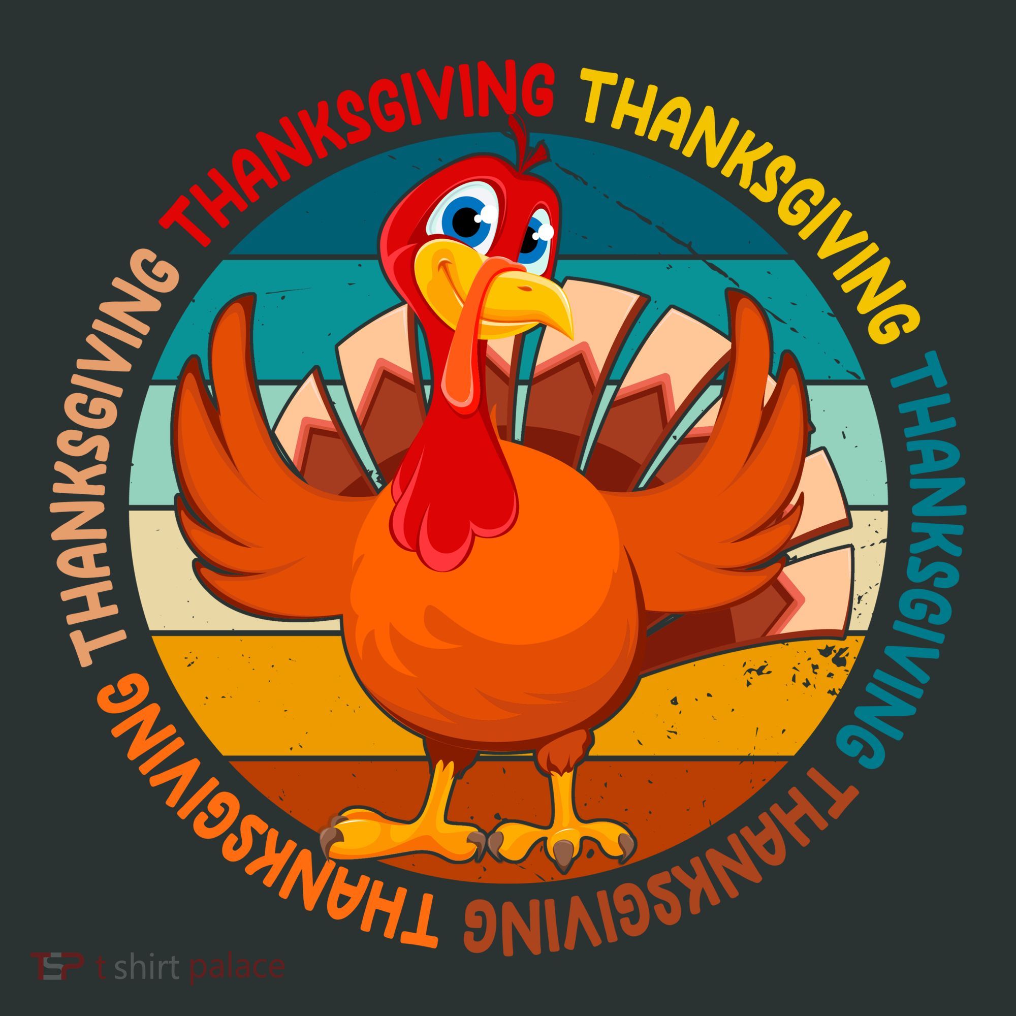 Thanksgiving Turkey Retro Sunset Holiday Infant Baby Jersey Bodysuit
