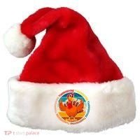 Thanksgiving Turkey Retro Sunset Holiday Santa Hat thumb 0