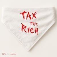Tax The Rich AOC Quote USA-Made Doggie Bandana thumb 0