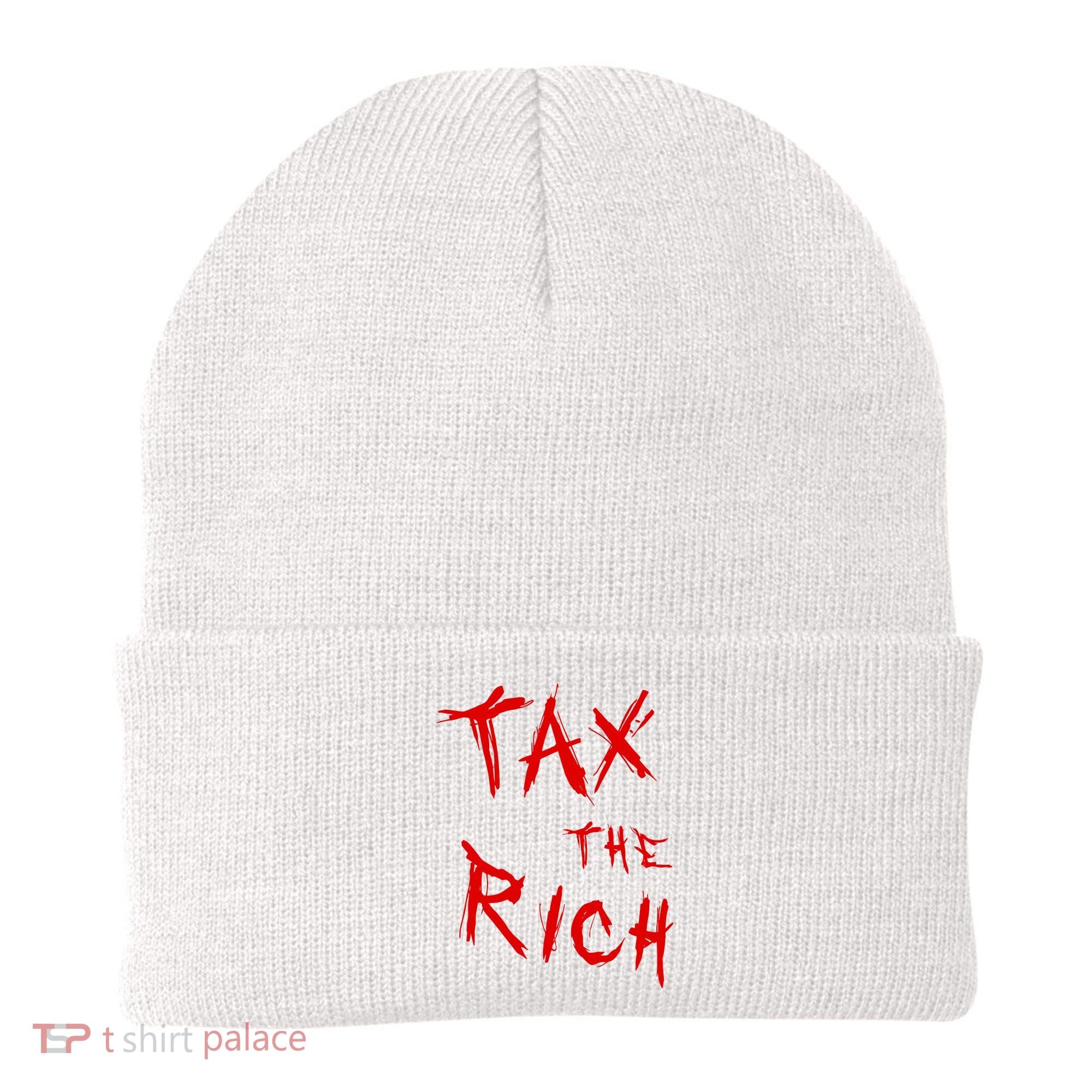 Tax The Rich AOC Quote Beanie