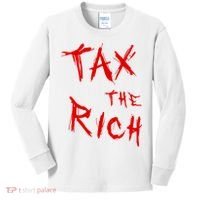Tax The Rich AOC Quote Kids Long Sleeve Shirt thumb 0