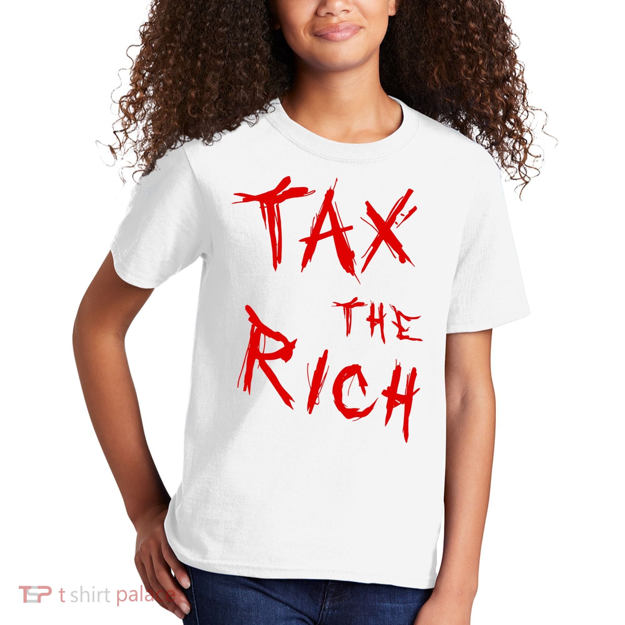 Tax The Rich AOC Quote Kids T-Shirt