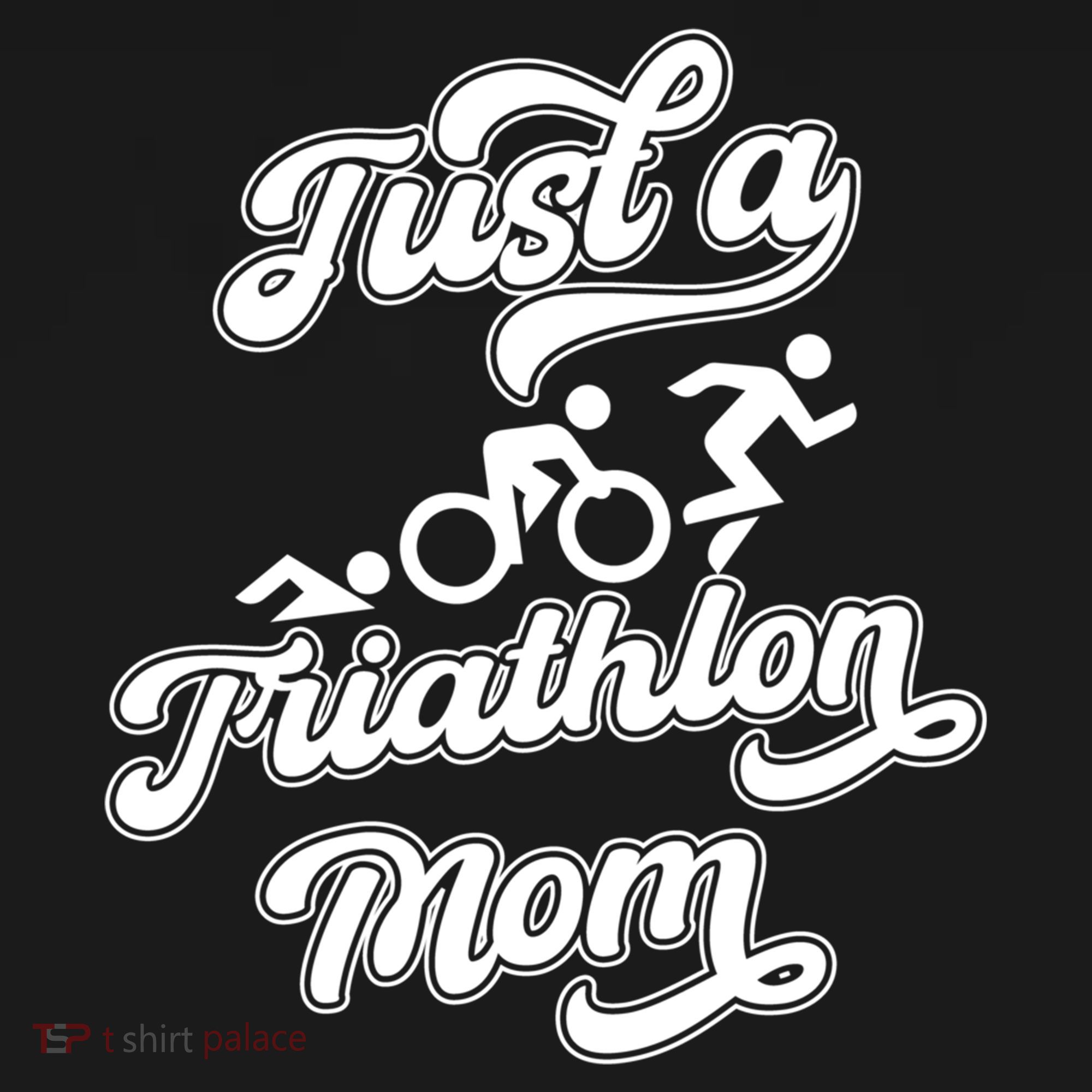 Triathlon Triathlete Running Swimming Just A Triathlon Mom Gift Women's Hoodie
