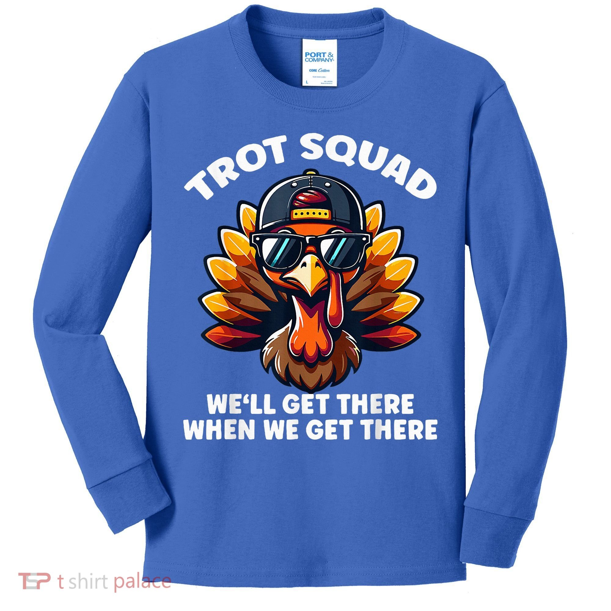 Thanksgiving Turkey Running Outfit Gear Costume Turkey Trot Kids Long Sleeve Shirt