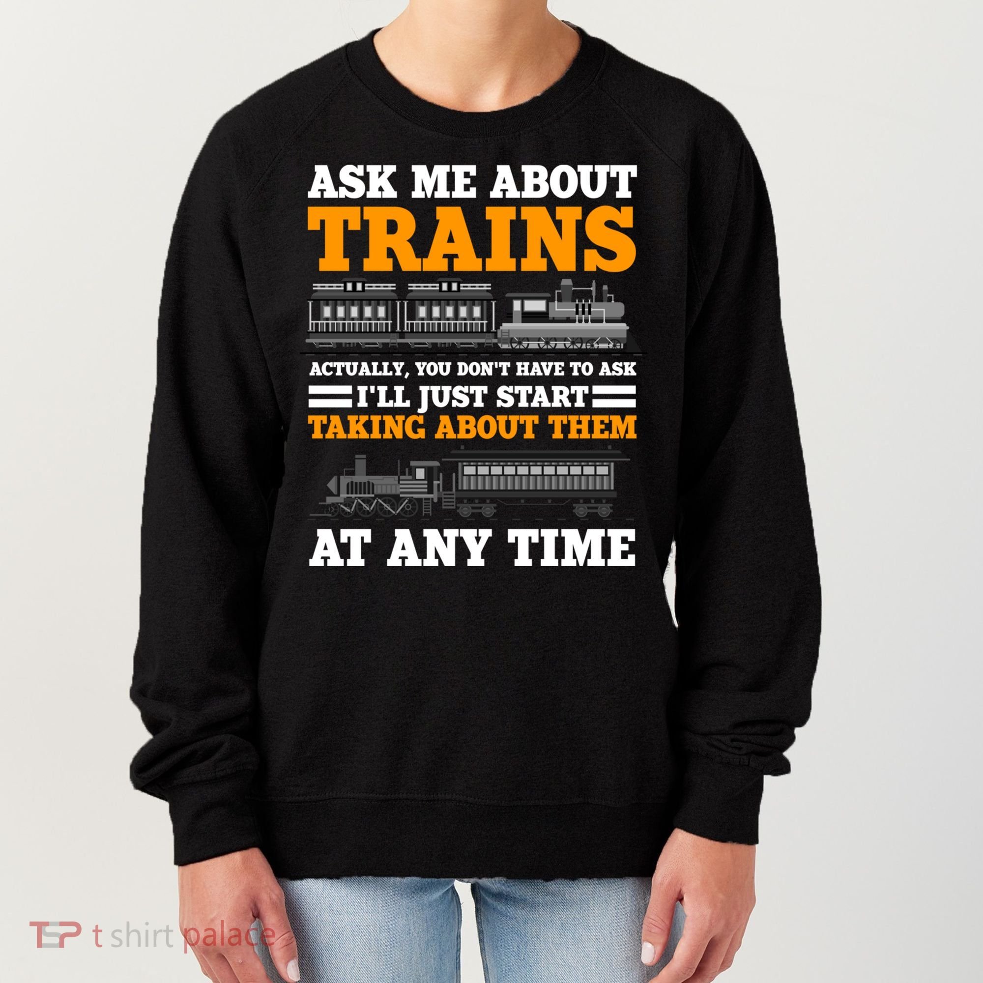 Train Traintracks Rail System Railroads Track Railcar Gift Women's Sweatshirt
