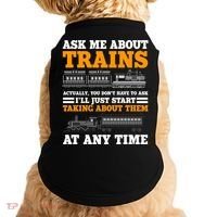 Train Traintracks Rail System Railroads Track Railcar Gift Doggie Tank thumb 0