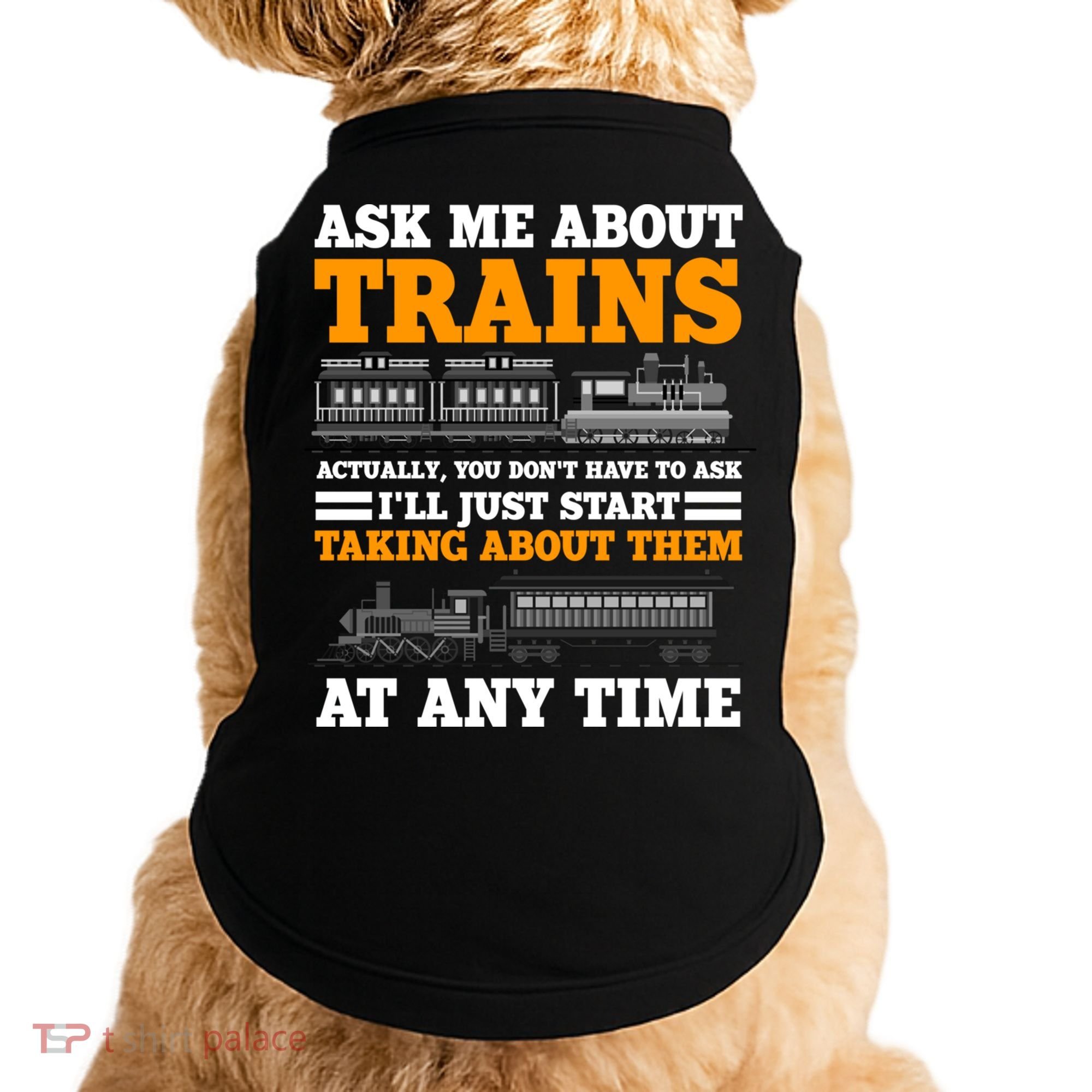 Train Traintracks Rail System Railroads Track Railcar Gift Doggie Tank