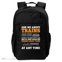 Train Traintracks Rail System Railroads Track Railcar Gift Backpack thumb 0