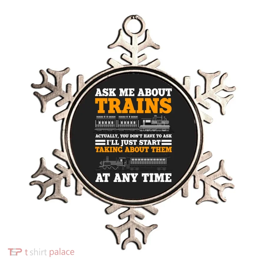 Train Traintracks Rail System Railroads Track Railcar Gift Ornament