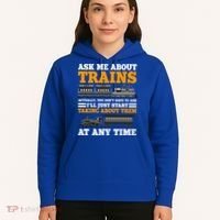 Train Traintracks Rail System Railroads Track Railcar Gift Hoodie thumb 5