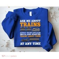 Train Traintracks Rail System Railroads Track Railcar Gift Sweatshirt thumb 2
