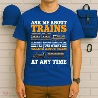 Train Traintracks Rail System Railroads Track Railcar Gift T-Shirt thumb 6
