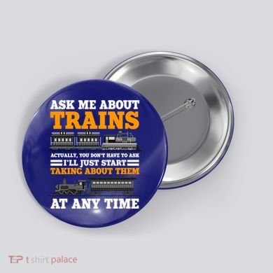 Train Traintracks Rail System Railroads Track Railcar Gift Button