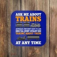 Train Traintracks Rail System Railroads Track Railcar Gift Coaster thumb 0