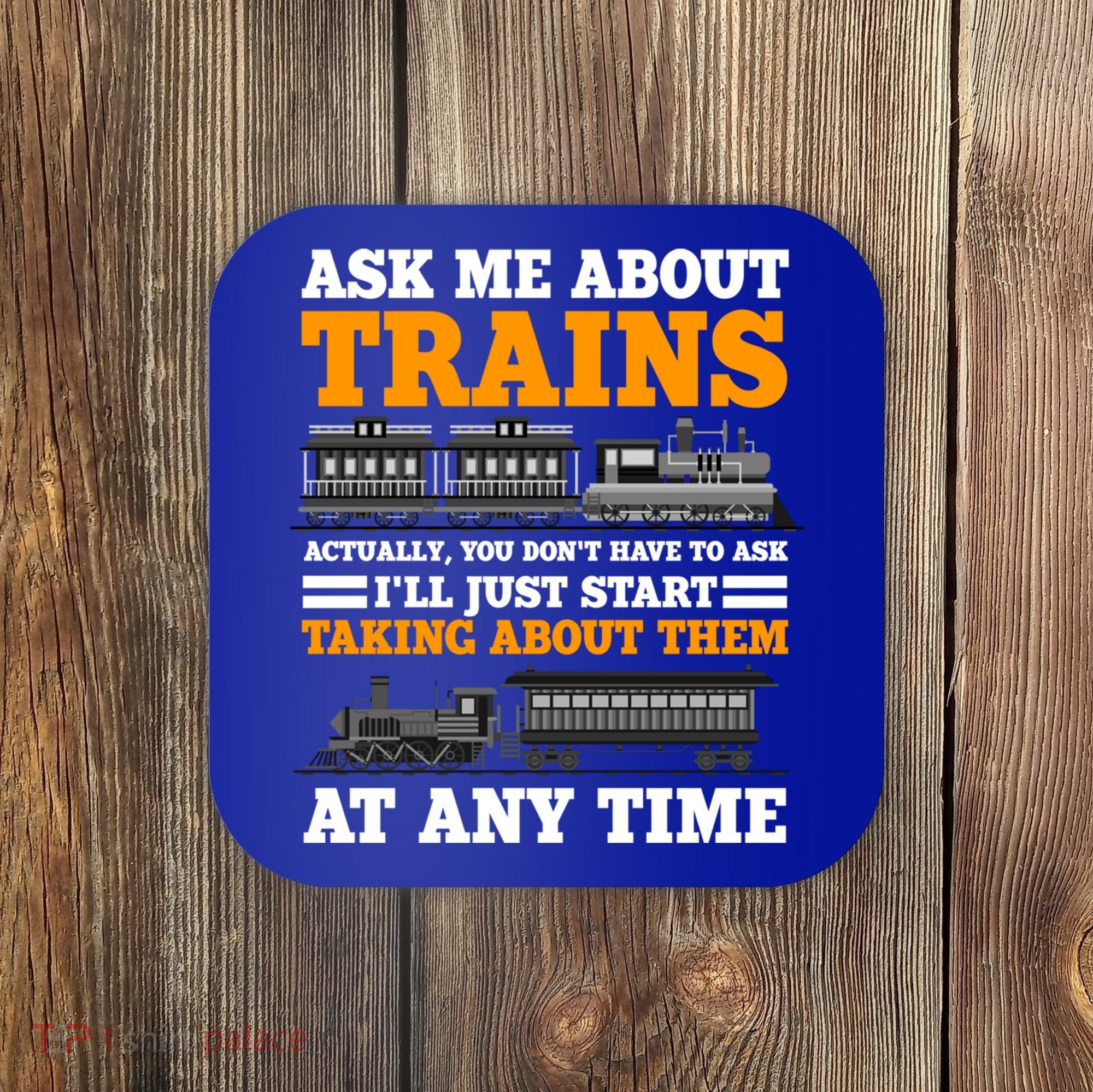 Train Traintracks Rail System Railroads Track Railcar Gift Coaster
