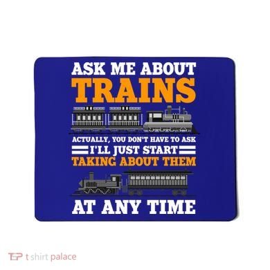 Train Traintracks Rail System Railroads Track Railcar Gift Mousepad