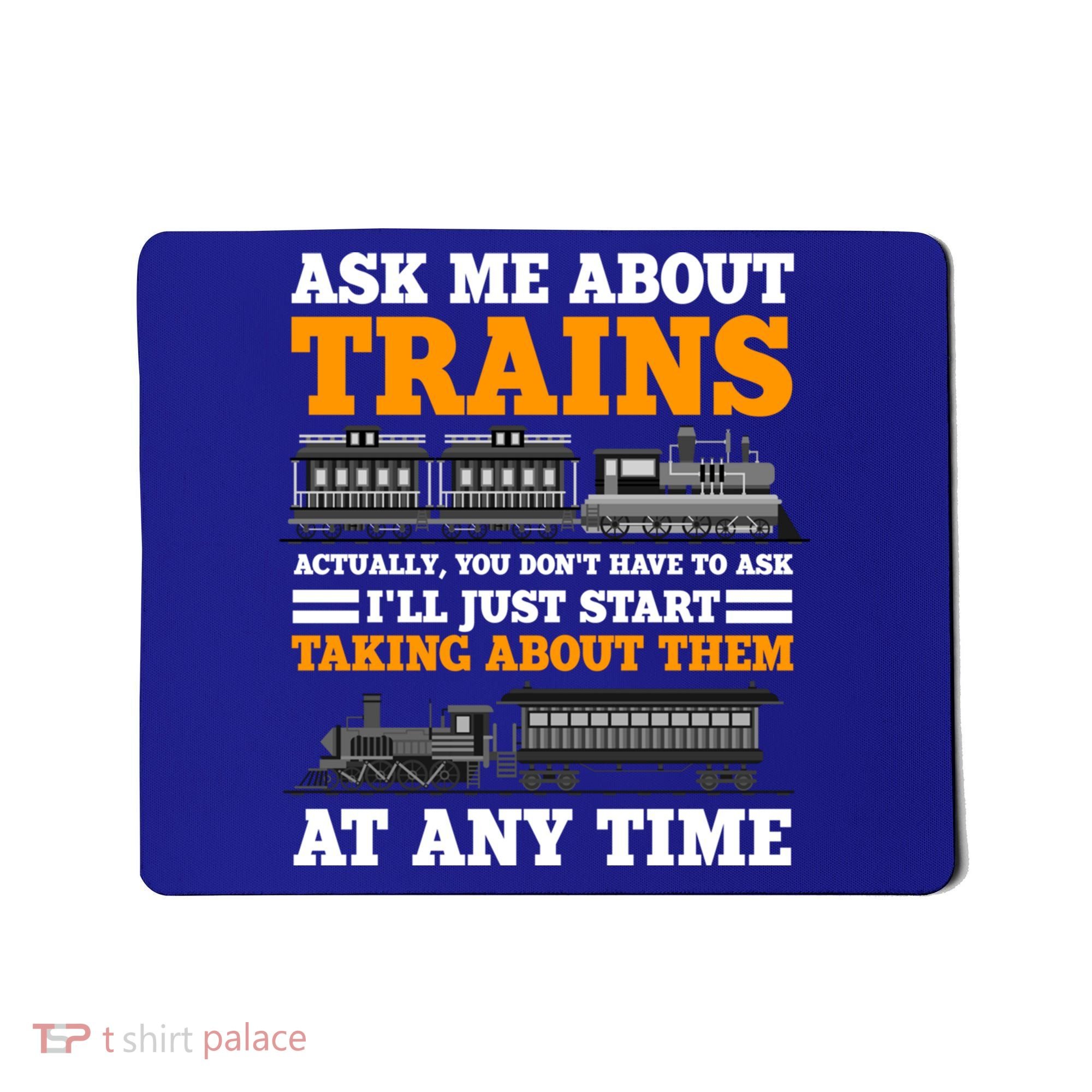 Train Traintracks Rail System Railroads Track Railcar Gift Mousepad