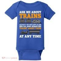 Train Traintracks Rail System Railroads Track Railcar Gift Baby Bodysuit thumb 0