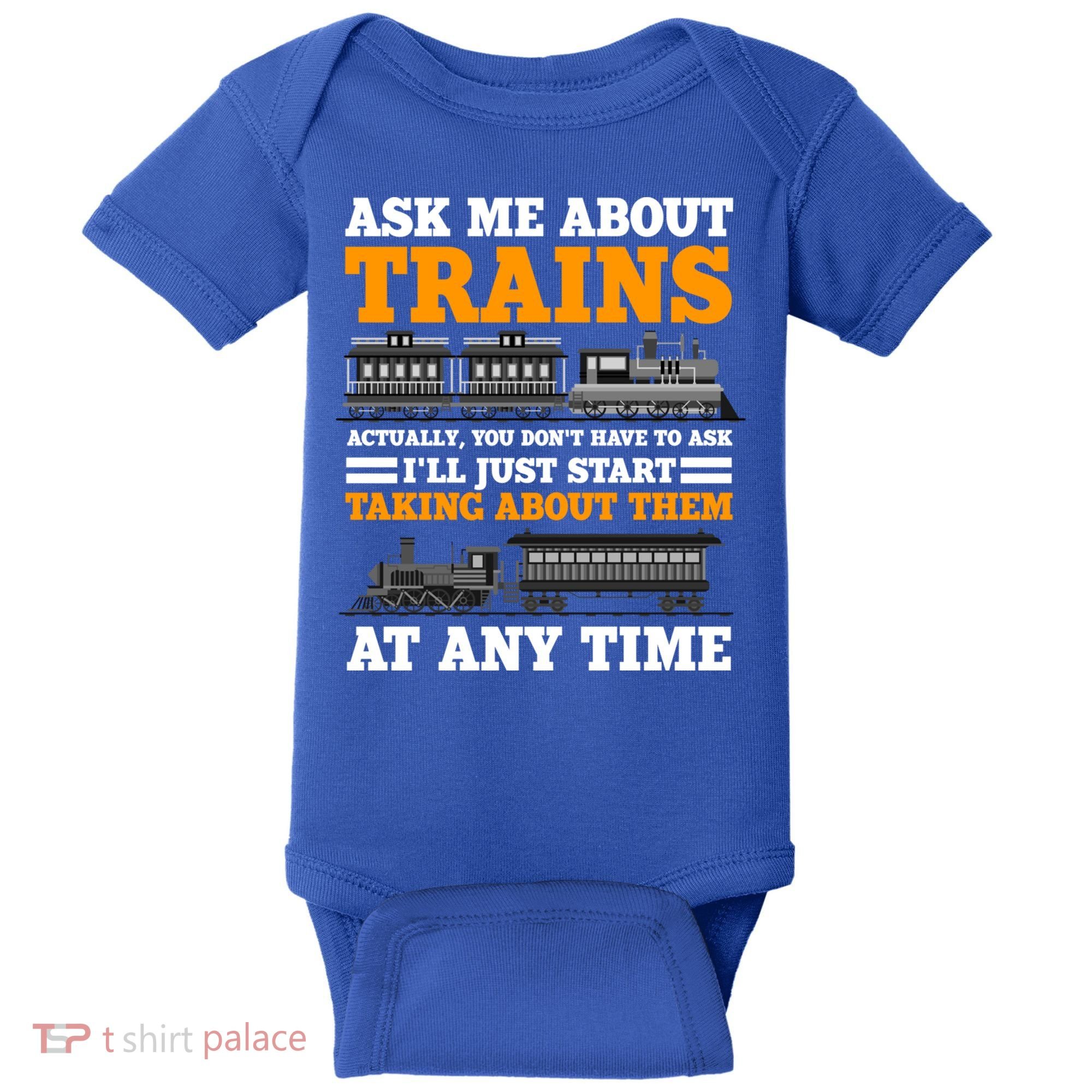 Train Traintracks Rail System Railroads Track Railcar Gift Baby Bodysuit