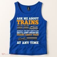 Train Traintracks Rail System Railroads Track Railcar Gift Tank Top thumb 2