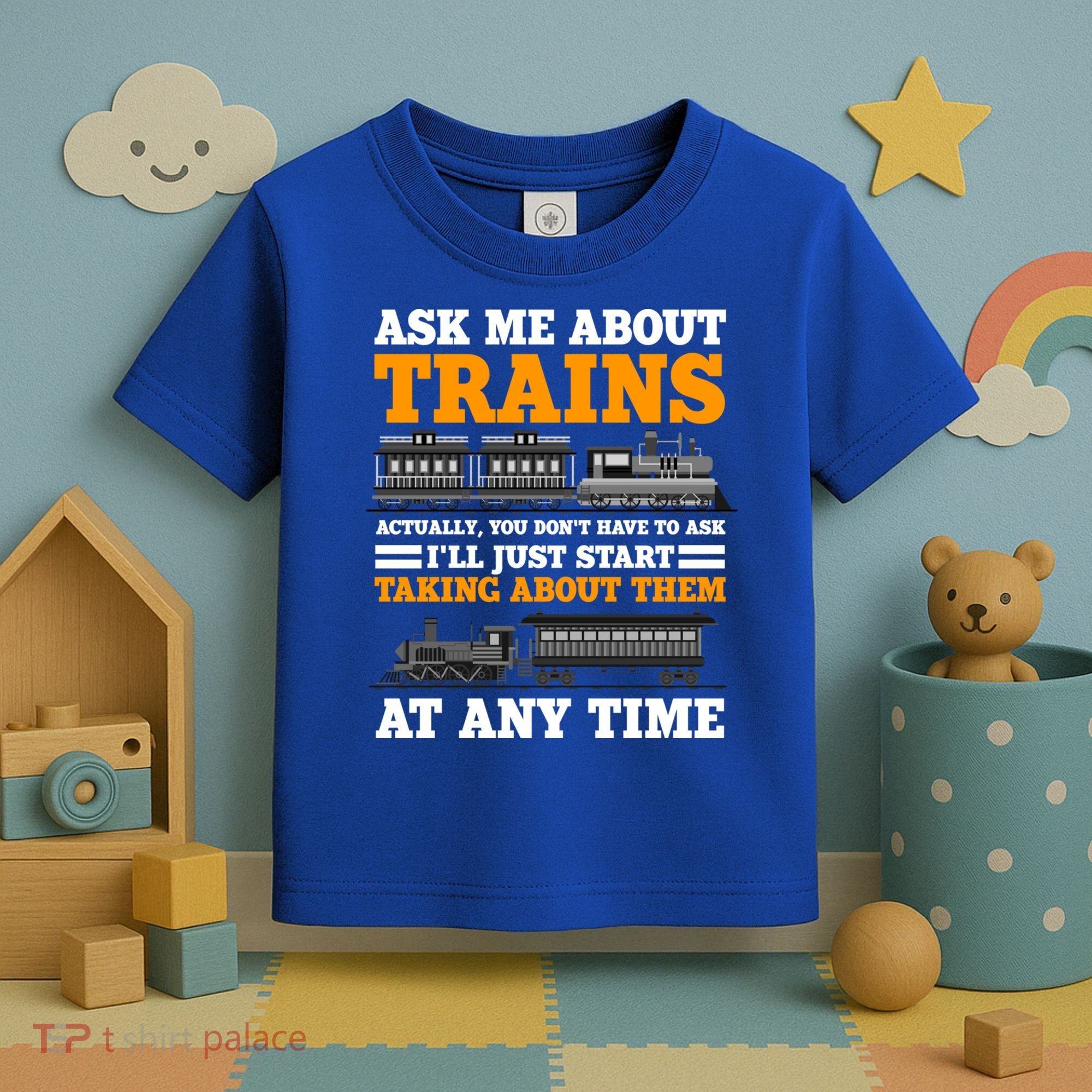 Train Traintracks Rail System Railroads Track Railcar Gift Toddler T-Shirt