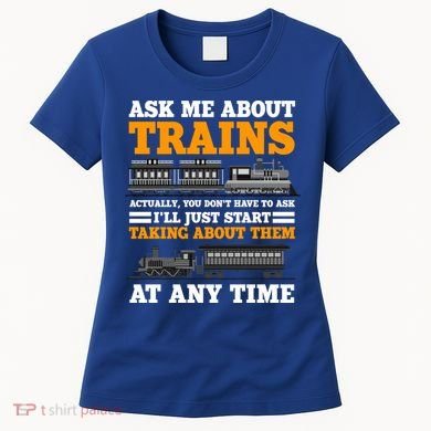 Train Traintracks Rail System Railroads Track Railcar Gift Women's T-Shirt