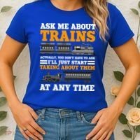 Train Traintracks Rail System Railroads Track Railcar Gift Women's T-Shirt thumb 2