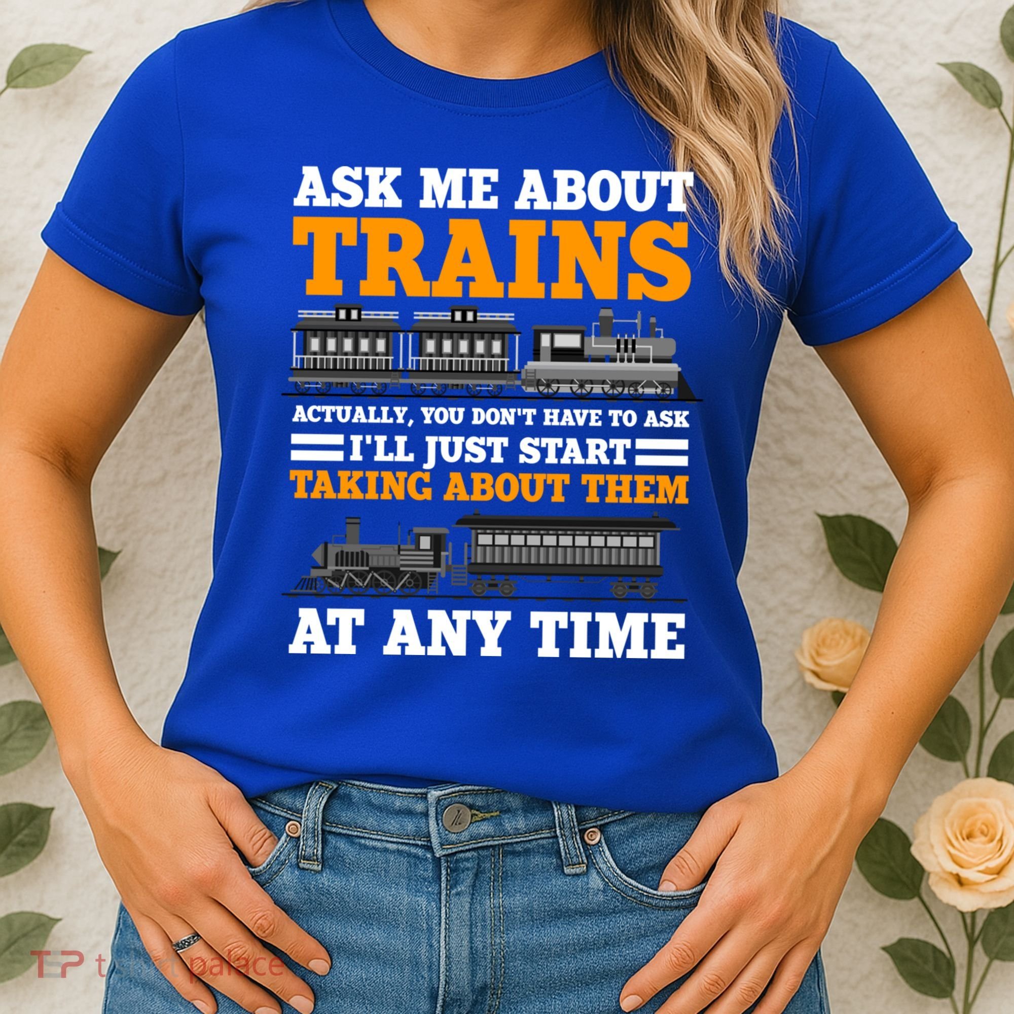 Train Traintracks Rail System Railroads Track Railcar Gift Women's T-Shirt