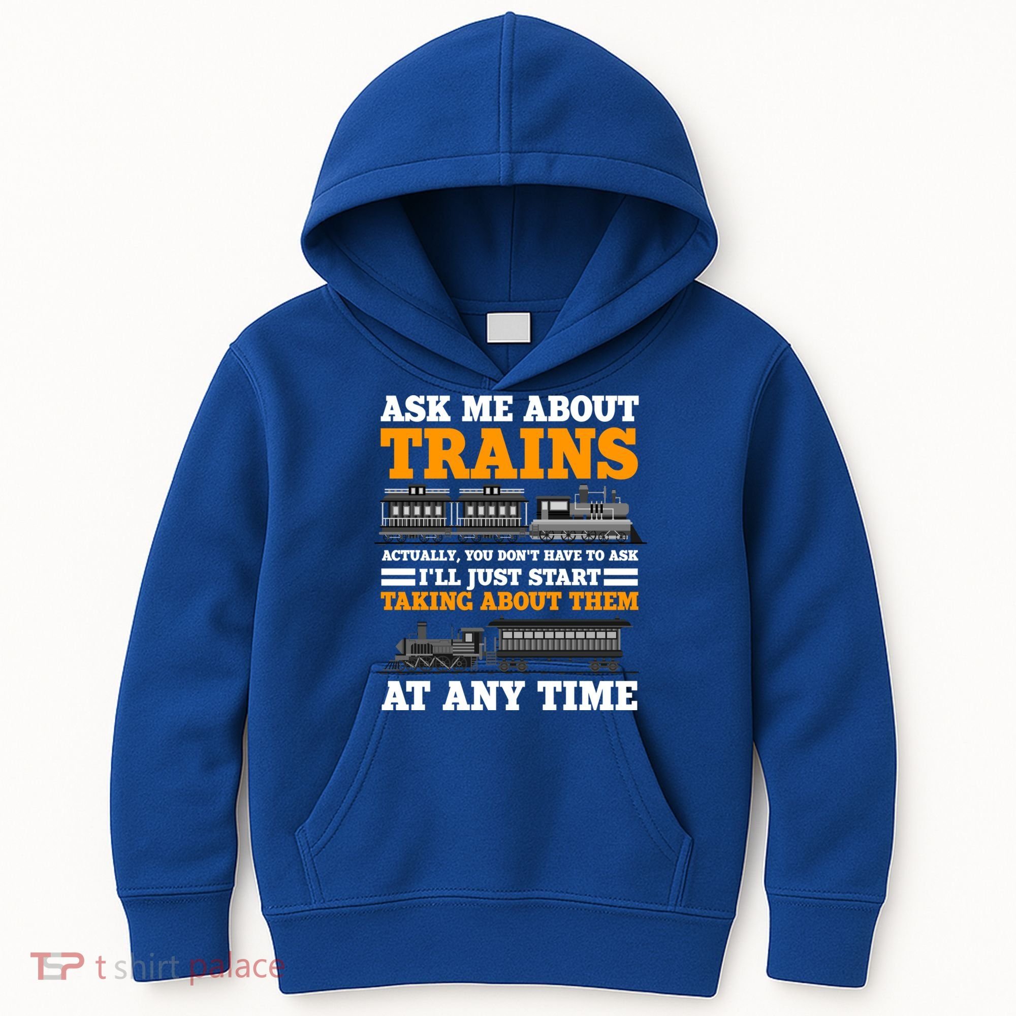 Train Traintracks Rail System Railroads Track Railcar Gift Kids Hoodie