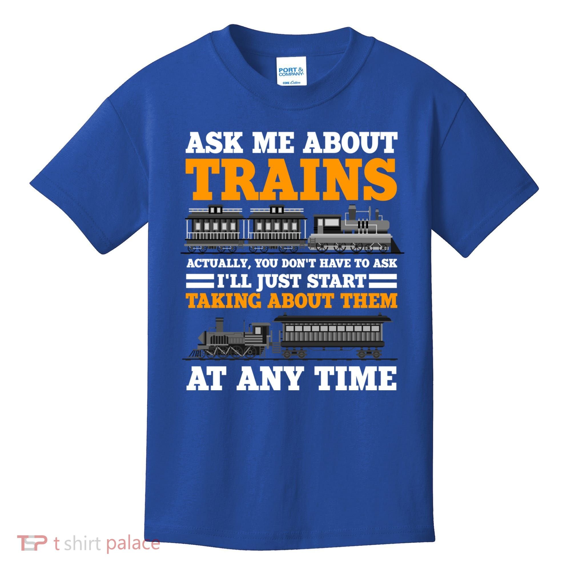 Train Traintracks Rail System Railroads Track Railcar Gift Kids T-Shirt