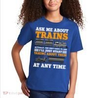 Train Traintracks Rail System Railroads Track Railcar Gift Kids T-Shirt thumb 2