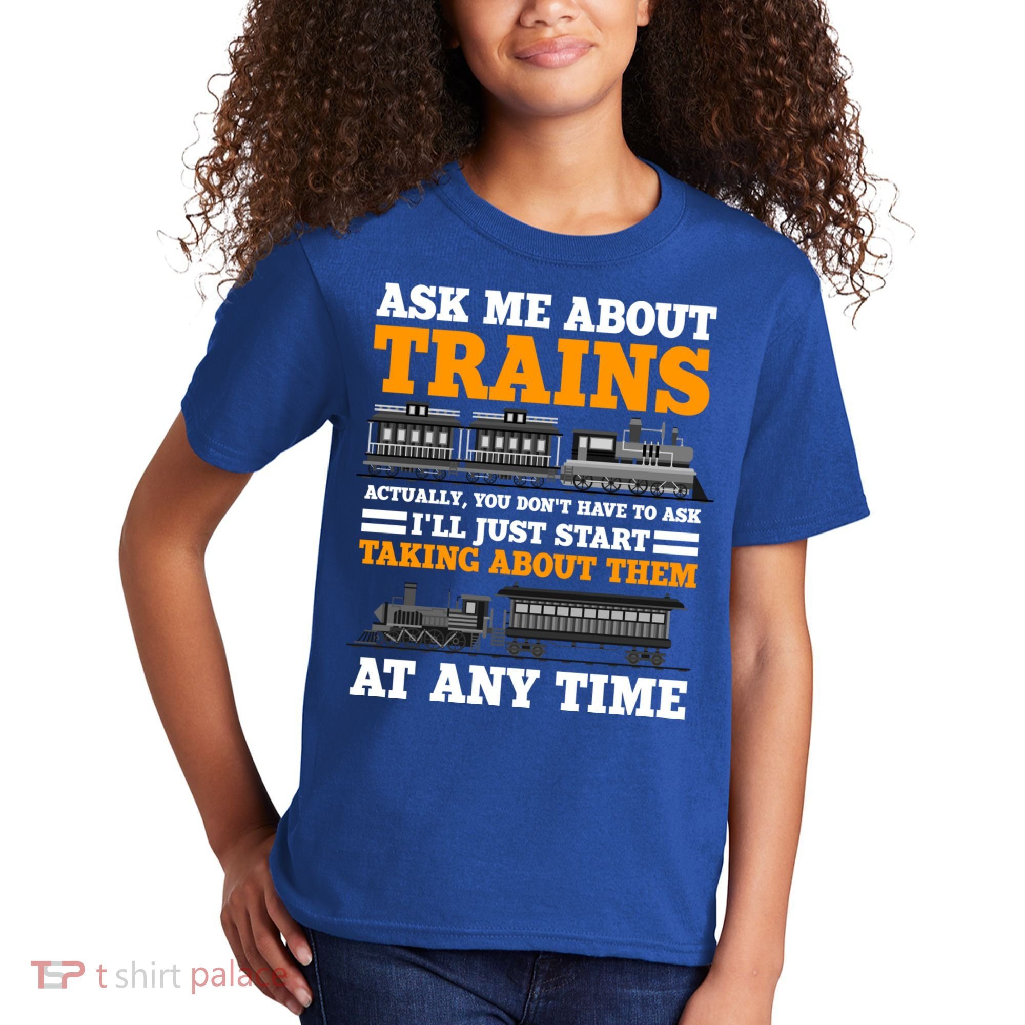 Train Traintracks Rail System Railroads Track Railcar Gift Kids T-Shirt