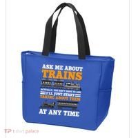 Train Traintracks Rail System Railroads Track Railcar Gift Tote Bag thumb 3