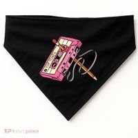 Top Tunes Retro 80s Back To School USA-Made Doggie Bandana thumb 0
