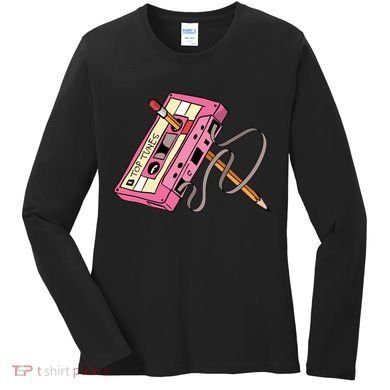 Top Tunes Retro 80s Back To School Women's Long Sleeve Shirt