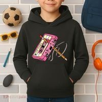 Top Tunes Retro 80s Back To School Kids Hoodie thumb 2
