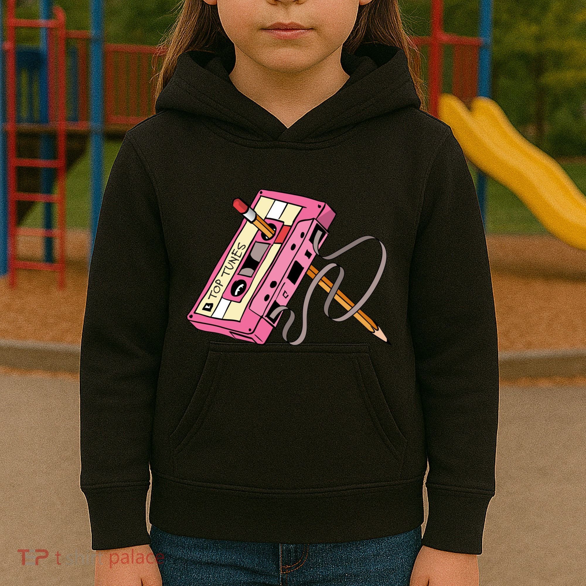 Top Tunes Retro 80s Back To School Kids Hoodie