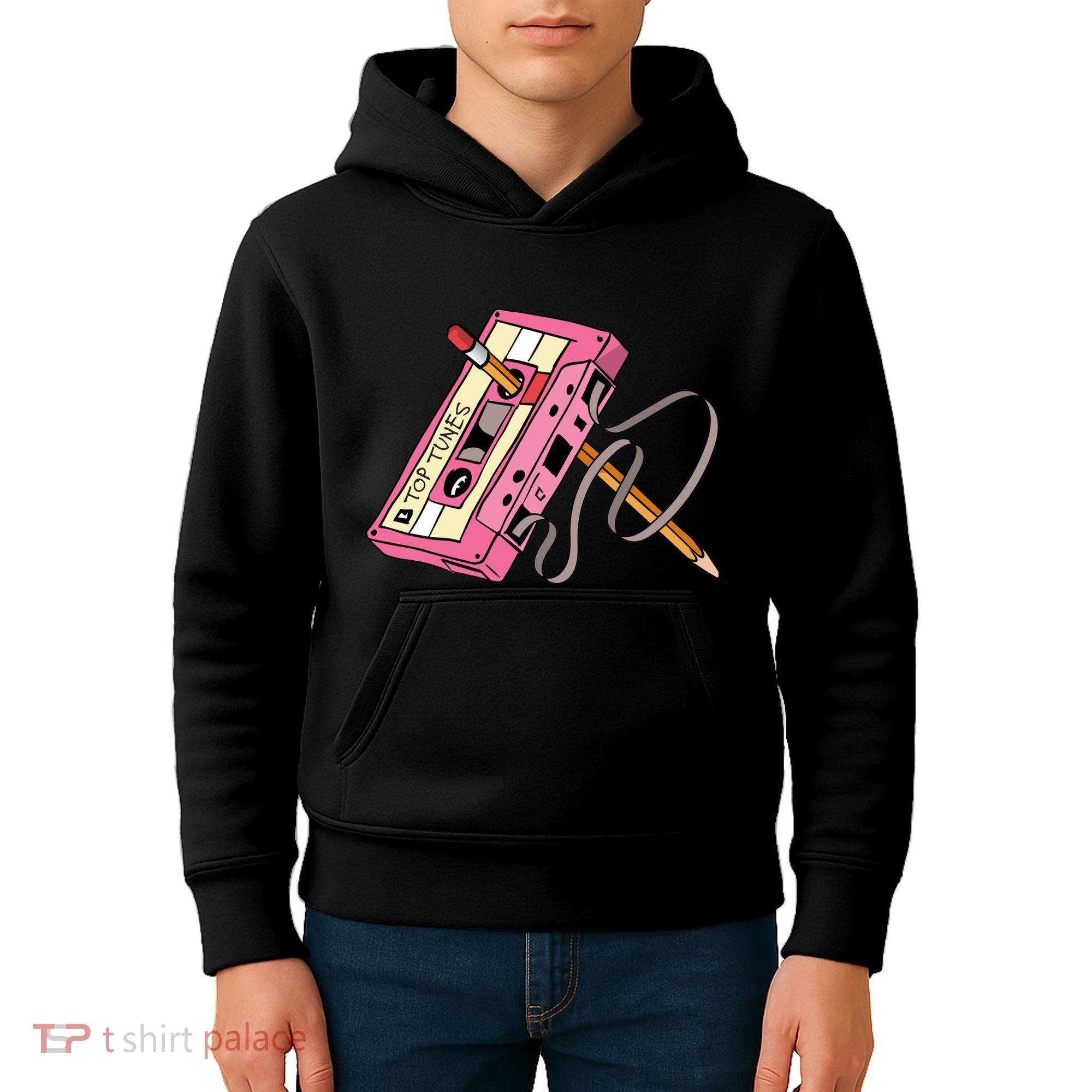 Top Tunes Retro 80s Back To School Kids Hoodie