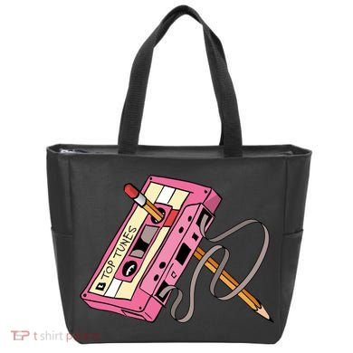 Top Tunes Retro 80s Back To School Tote Bag