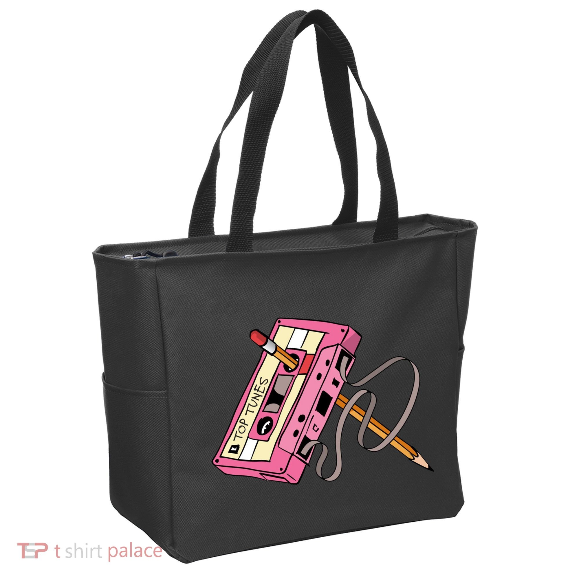 Top Tunes Retro 80s Back To School Tote Bag