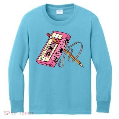 Top Tunes Retro 80s Back To School Kids Long Sleeve Shirt
