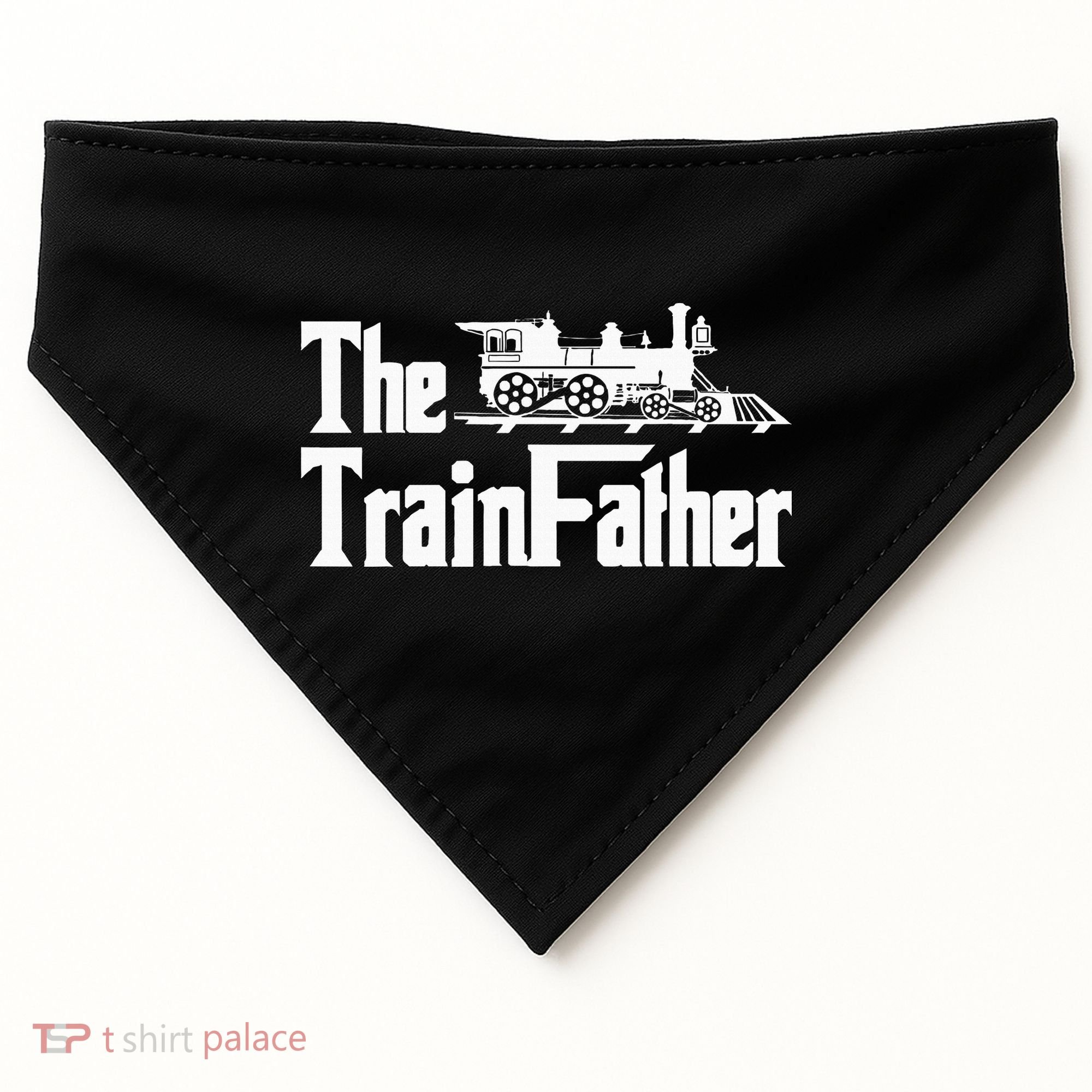 The Trainfather  Railroad Model Train Collector Conductor USA-Made Doggie Bandana