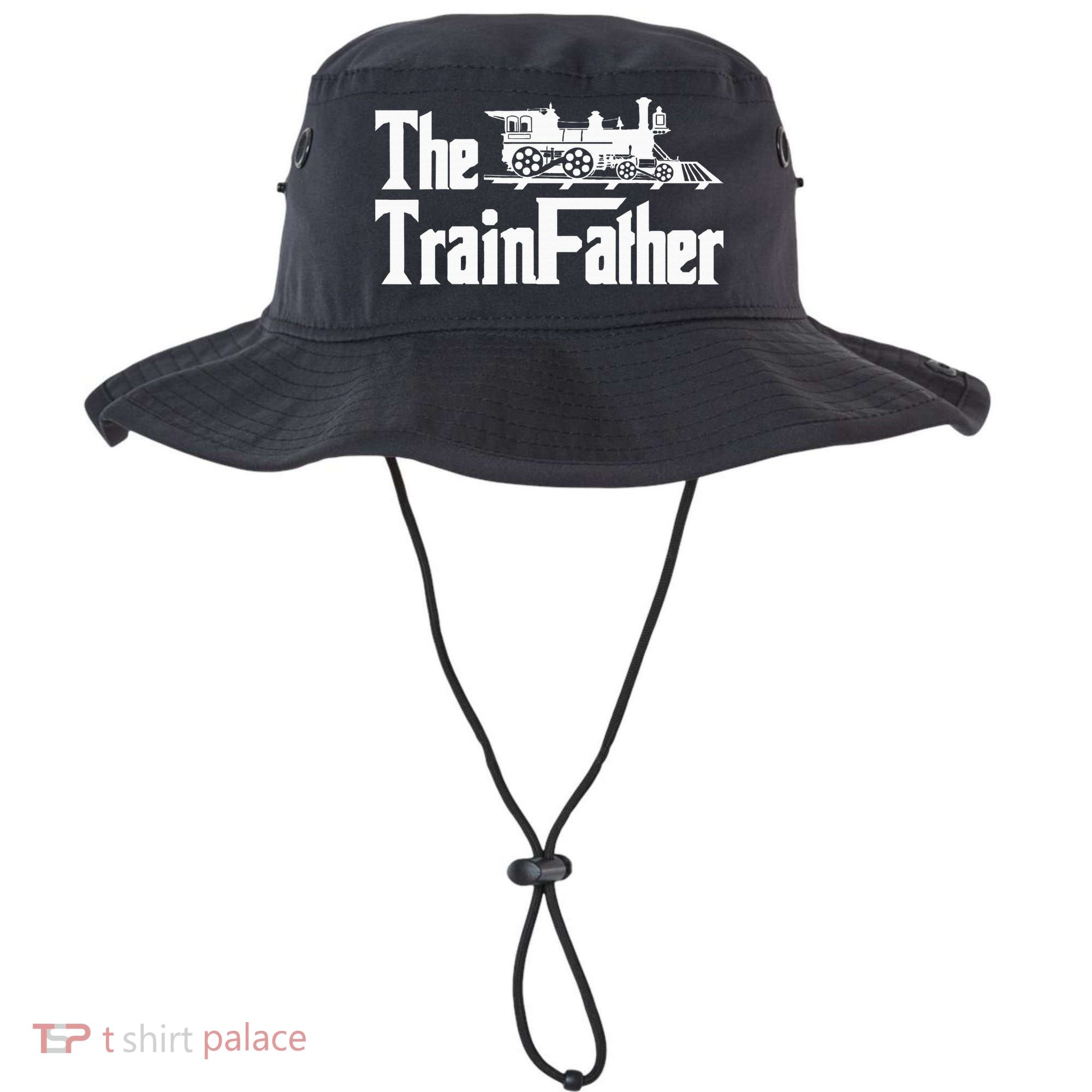 The Trainfather  Railroad Model Train Collector Conductor Bucket Hat
