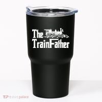 The Trainfather  Railroad Model Train Collector Conductor Tumbler thumb 0