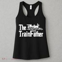 The Trainfather  Railroad Model Train Collector Conductor Women's Tank Top thumb 3